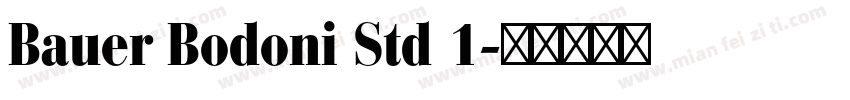 Bauer Bodoni Std 1字体转换